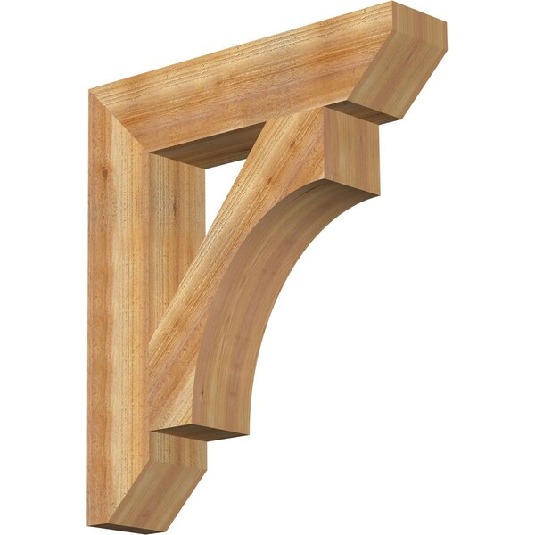 Ekena Millwork Westlake Slat Rough Sawn Bracket, Western Red Cedar, 6"W x 28"D x 32"H BKT06X28X32WTL06RWR - main